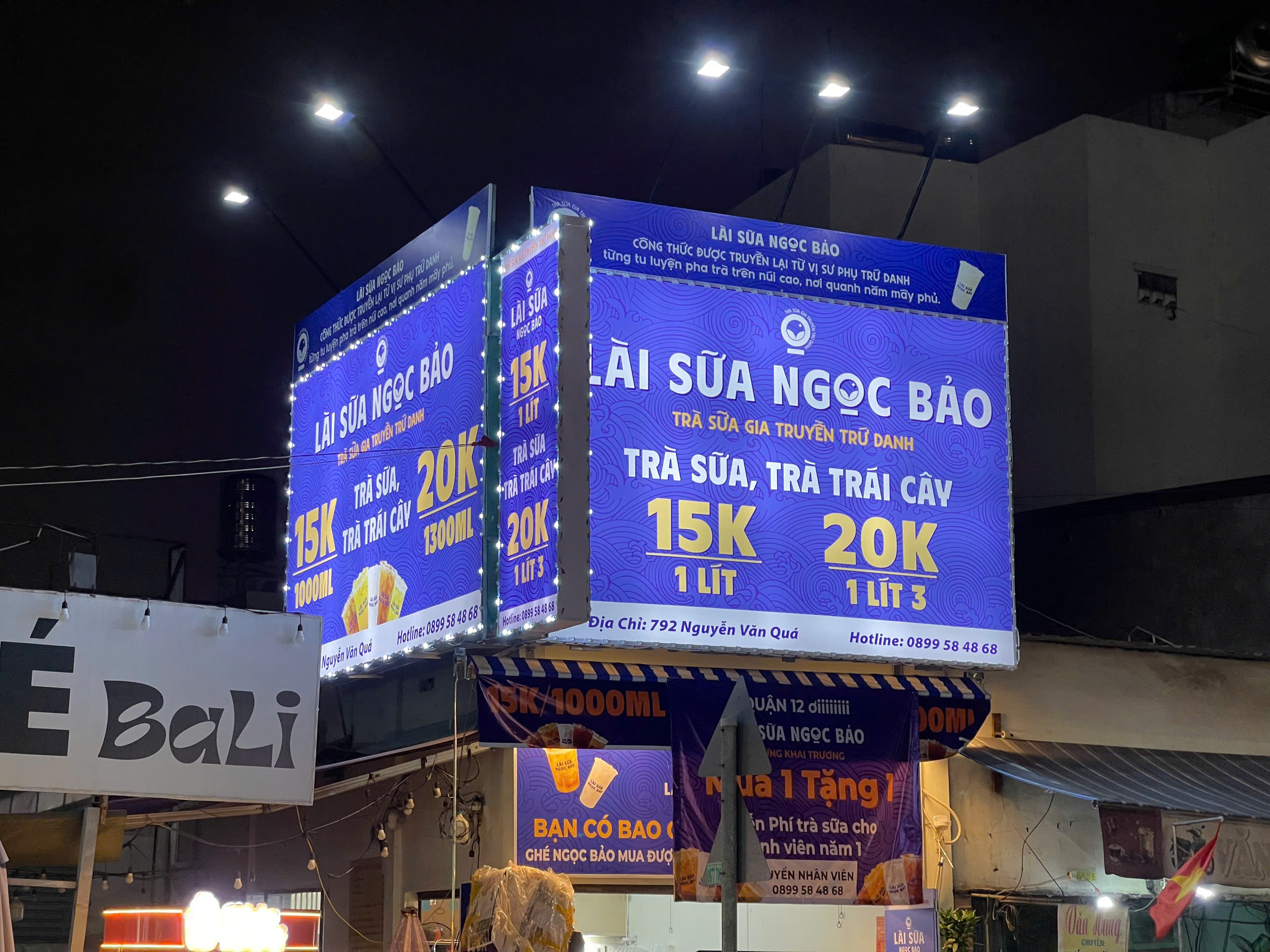 bảng hiệu tiệm trà sữa